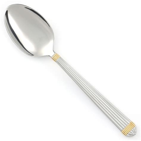 Dior Stainless GAUDRON Gold Accent Sugar Shell Spoon 